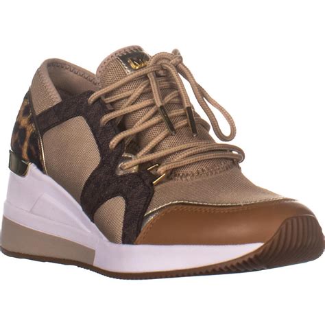 michael kors liv trainer oat|Michael Kors Liv Trainer Wedge Leopard Oat Sneaker .